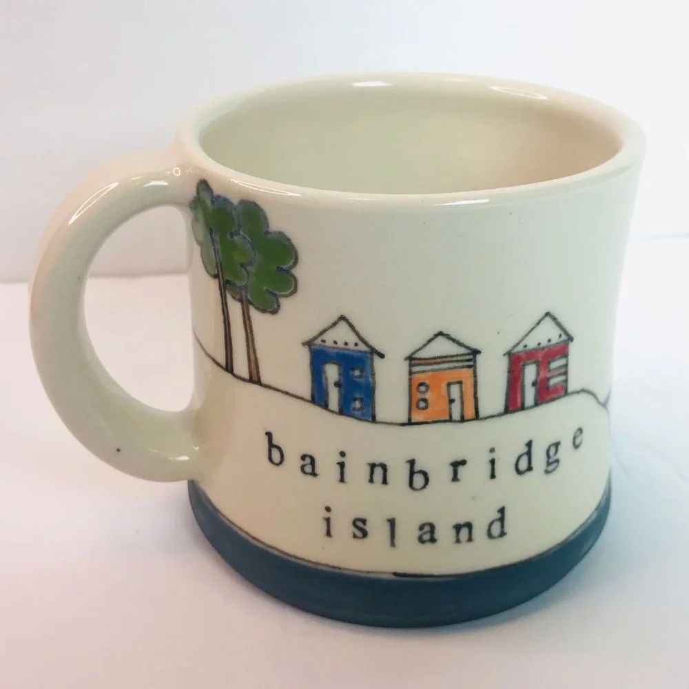 Downing Pottery Bainbridge Island Mug in Dark Blue
